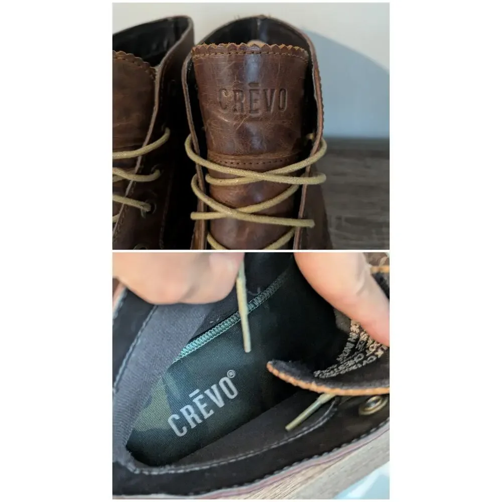 Crevo Boardwalk Chukka Boots Mens 11 Brown Chestnut Leather Wingtip Business